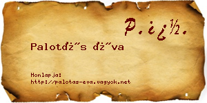 Palotás Éva névjegykártya